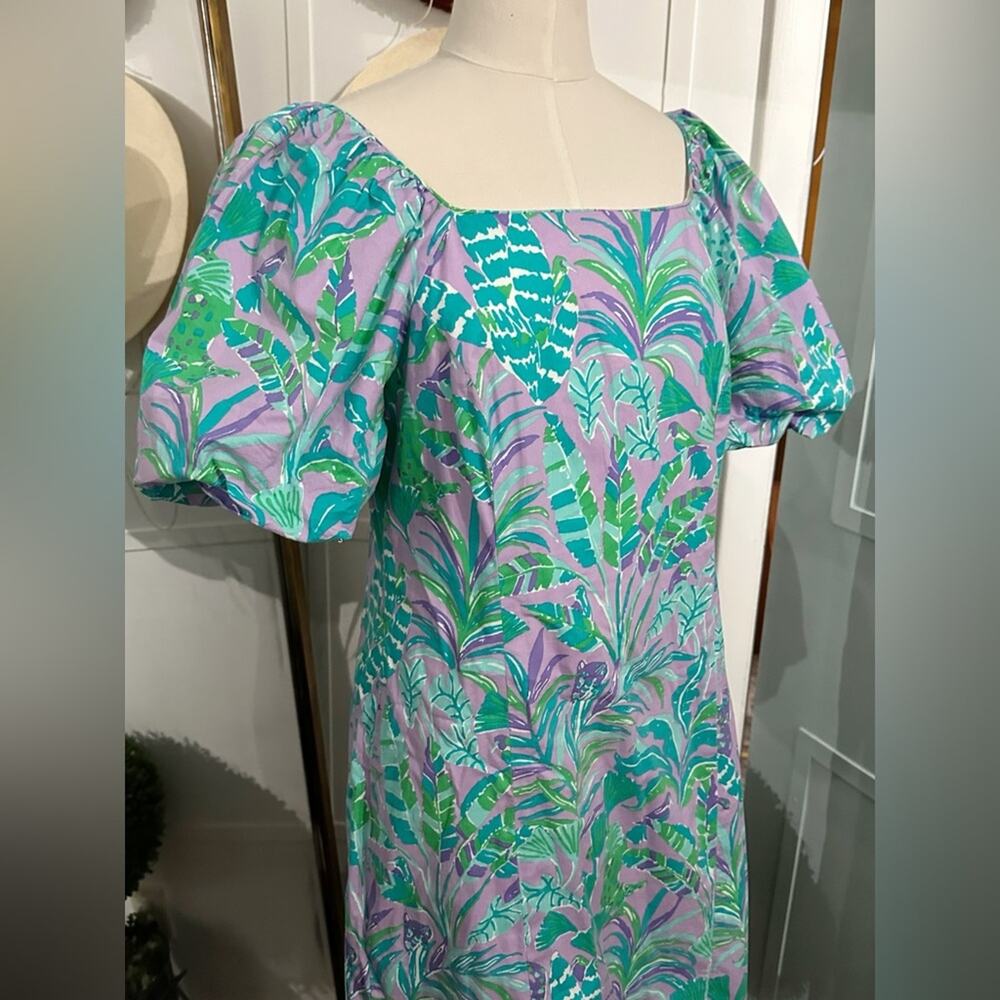Lilly Pulitzer Lettie Short Sleeve Dress Purple Iris On the Chase Size 10 - Picture 6 of 8